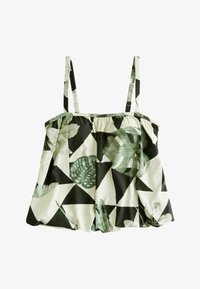Non selezionato, khaki ecru leaf print