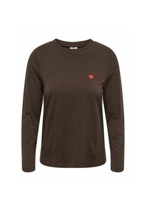 JDY, JDYPISA L/S PRINT TOP JRS DIA - Pikkade varrukatega topp - coffee bean
