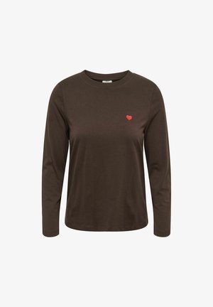 JDY, JDYPISA L/S PRINT TOP JRS DIA - Camiseta de manga larga - coffee bean
