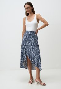 Jimmy Key FLORAL PATTERNED REGULAR WAIST - A-lijn rok - blue