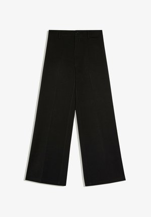 Bershka, WIDE-LEG - TROUSERS - Broek - black