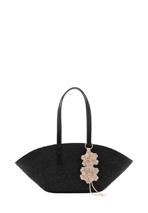 WITH FLOWER CHARM - Bolso de mano - black