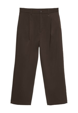 PULL&BEAR, TAILORED FIT DARTED - SMART TROUSERS - Pantalon classique - brown