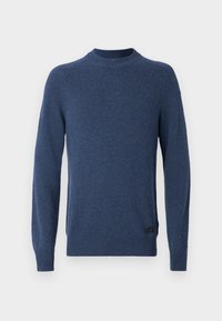 SADDLE SLEEVE CREW NECK - Jumper - navy heather