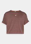 NAGINO RUN TOP - Spordi T-särk - coffee heather