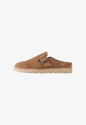Next, Mules - rust brown