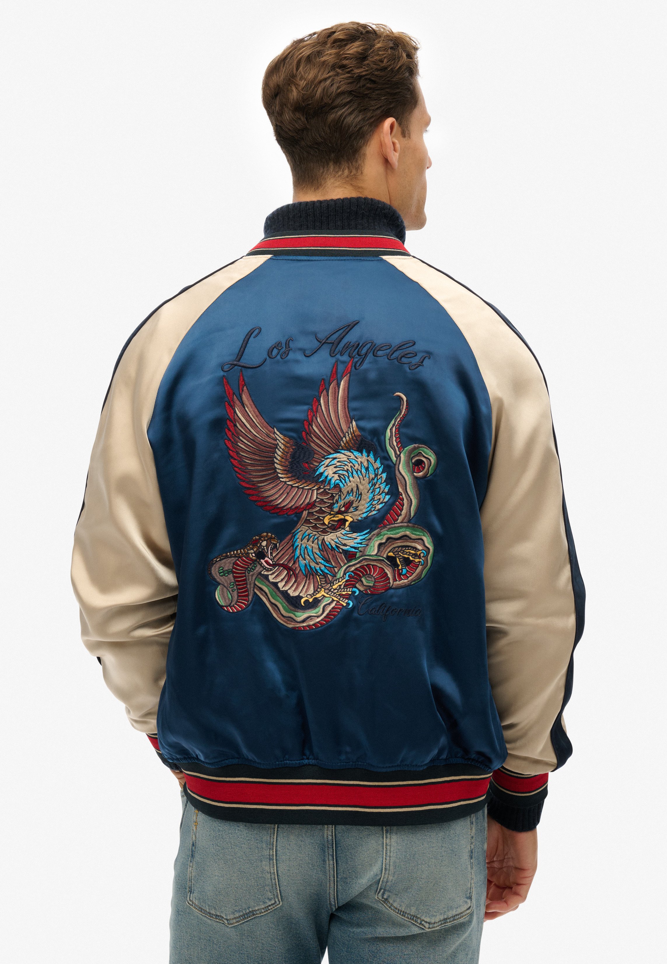 Superdry & Co VINTAGE SUKAJAN - Bomberjacke - zinc blue/dunkelblau