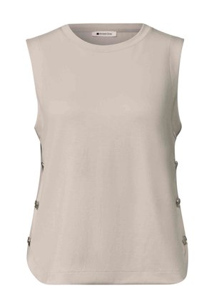 Street One, TOP WITH SIDE BUTTON DETAILS - Bluse - clay sand