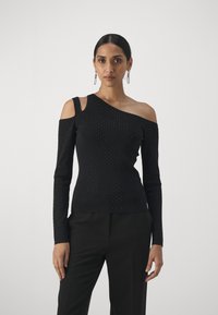 LIU JO MAGLIA CHIUSA - Maglione - nero/strass