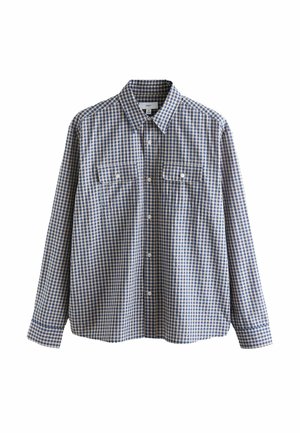 Next, REGULAR FIT - MICRO CHECK LONG SLEEVE SHIRT  . - Skjorter - blue