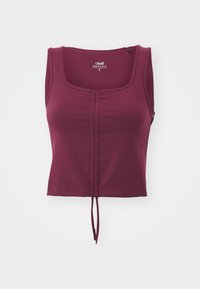 CREASE SLEEVELESS CROP - Felső - evening red