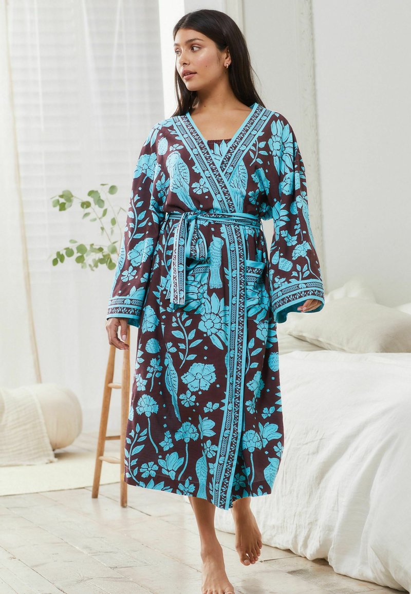 Next LIGHTWEIGHT WOVEN DRESSING GOWN Dressing gown brown floral