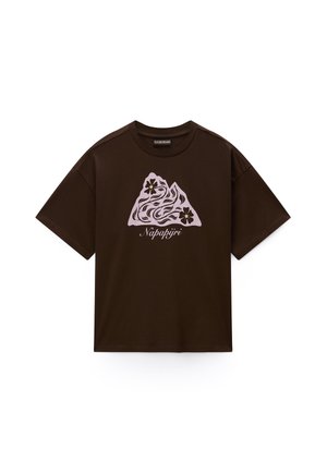 Napapijri, Print T-shirt - dark brown
