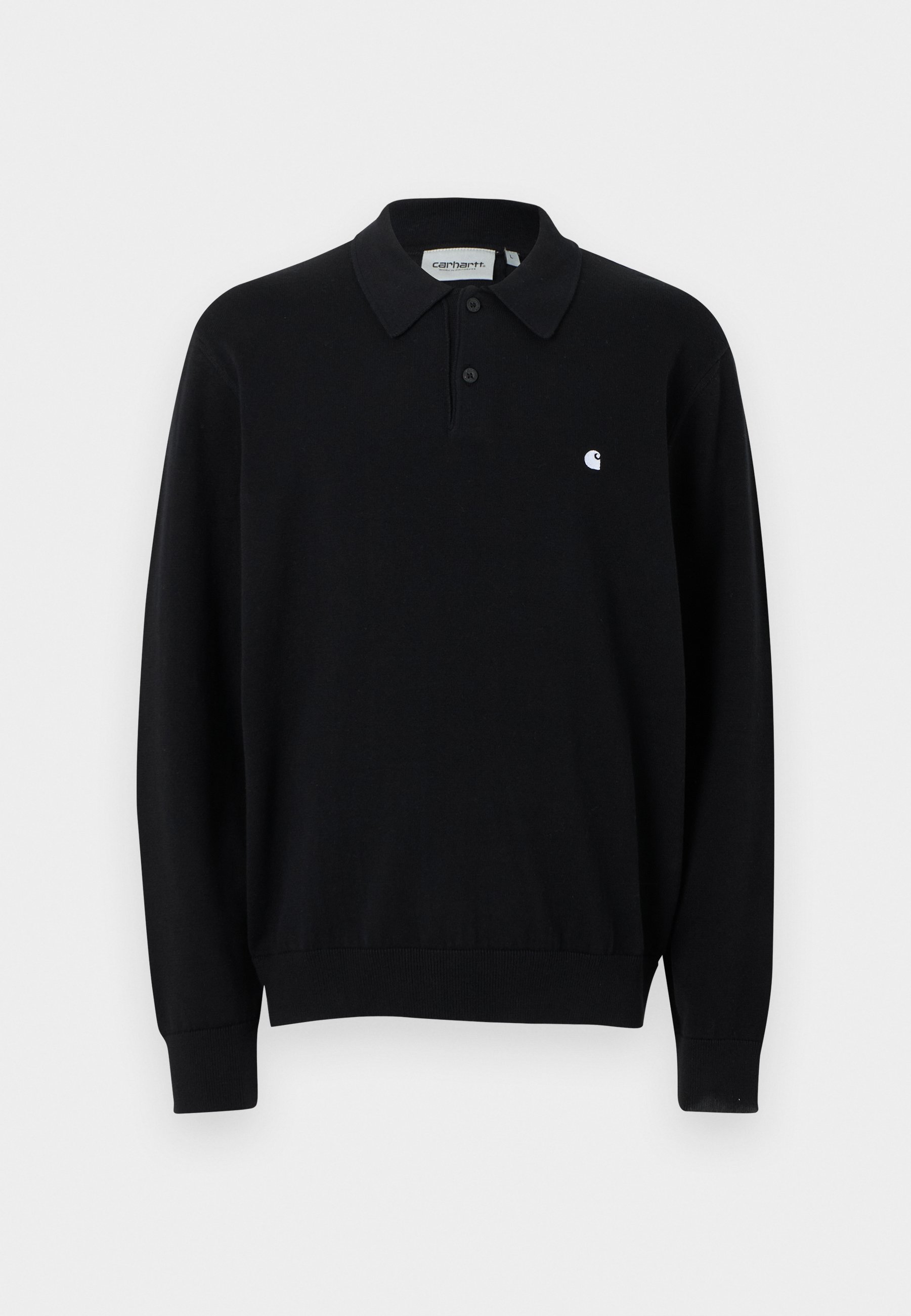 Carhartt WIP MADISON - Poloshirt - black/white/zwart - Zalando.nl