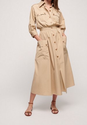 Robe chemise - beige