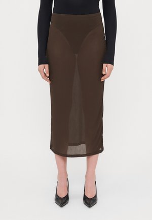 SHEER MIDI SKIRT - Zīmuļsvārki - java