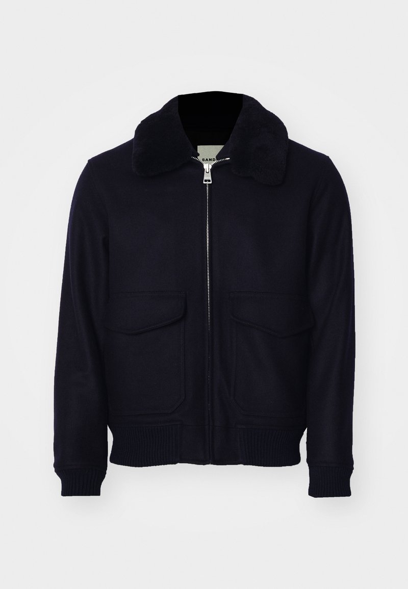 black sandro blouson aviateur
