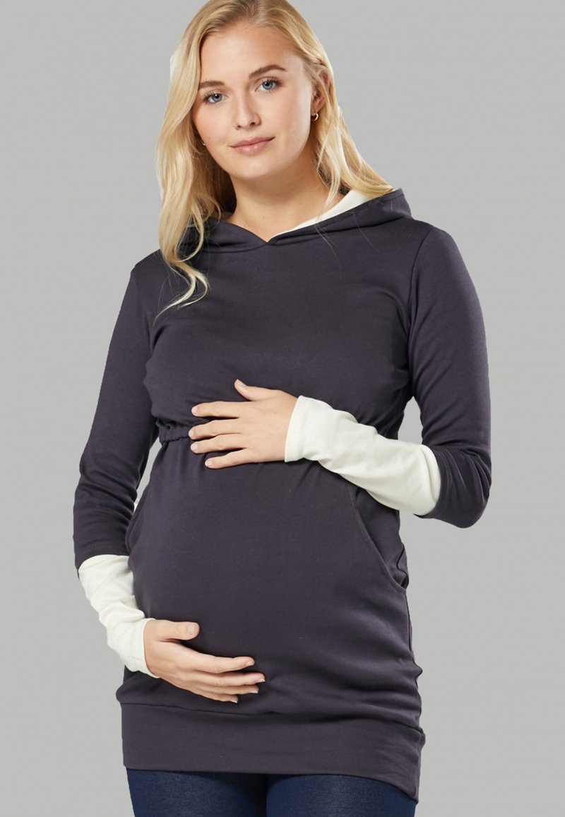 Chelsea Clark MATERNITY WITH BREASTFEEDING ACCESS Hoodie dark grey