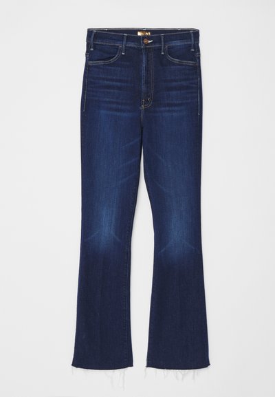Mother THE HUSTLER FLOOD FRAY - Jean bootcut - dark blue