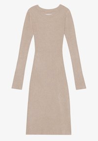 Stickad klänning - beige
