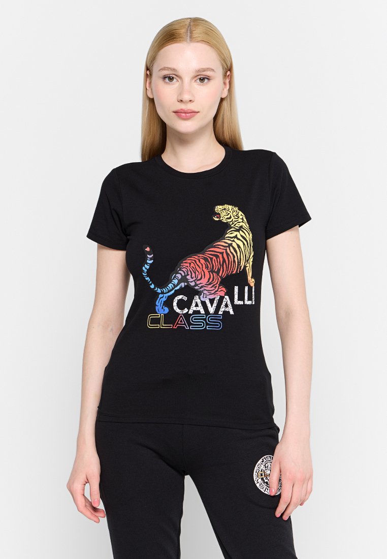 Cavalli Class T-shirt print zwart Cavalli Class T-shirt print zwart
