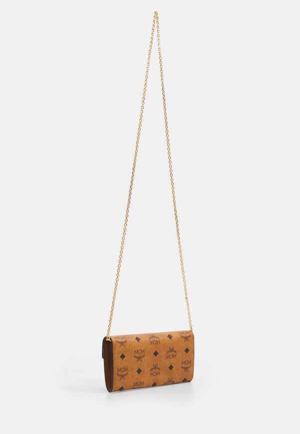 PATRICIA VISETOS FLAP WALLET TWO FOLD LARGE - Wallet - cognac2