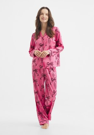 BOW PRINT SET - Yöasusetti - pink