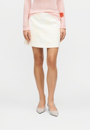 KIRJASTO UNIKKO SKIRT - Minijupe - white/light grey