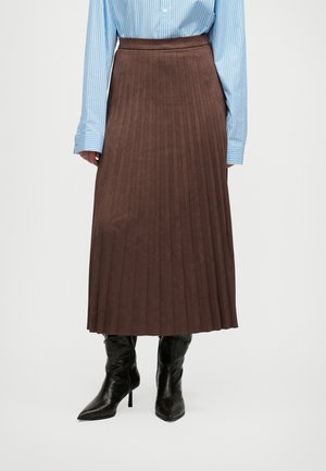 ONLRINEA PLEAT SKIRT - Dolgo krilo - brown