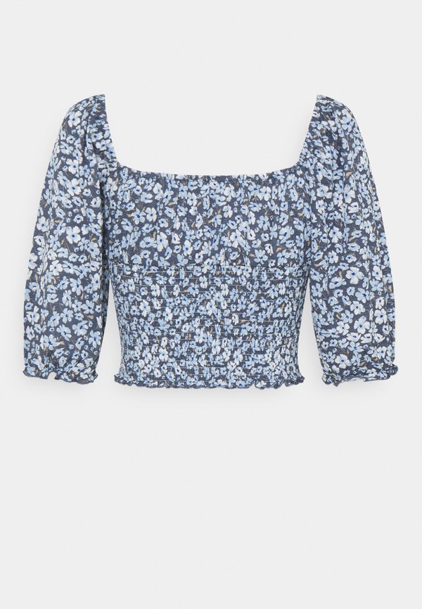 ONLPELLA 2/4 SMOCK - Print T-shirt - vintage indigo3