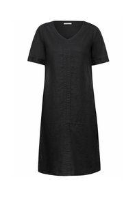 Vestido Largo Cecil Para Mujer | Tejido De Lino Ligero, Cuello Camisa, Botonadura Frontal, Manga 3/4