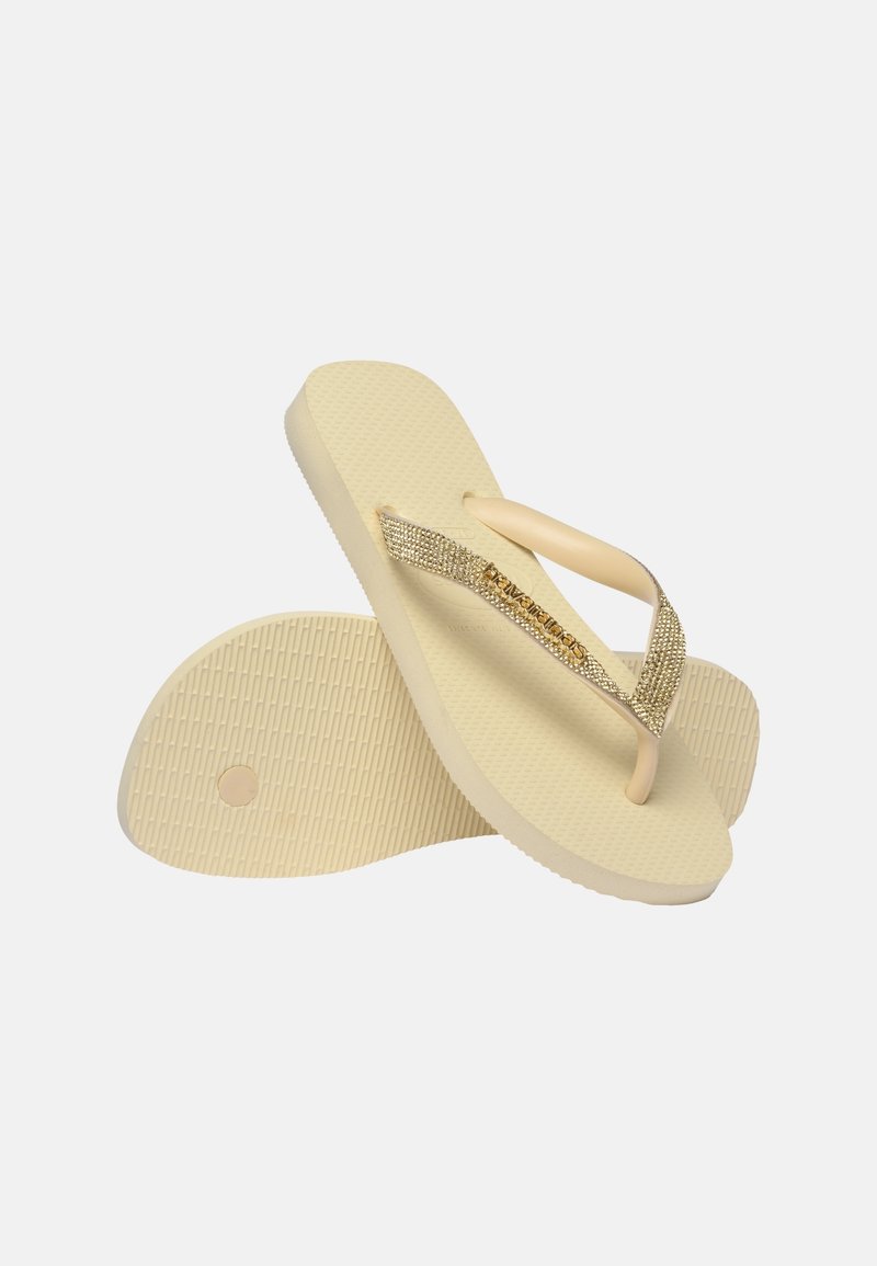 sandal wanita havaianas slim sparkle beige