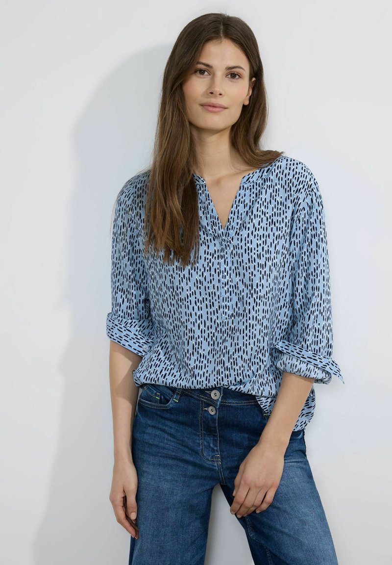CECIL Print-blouse met glitter, Vanilla White, L