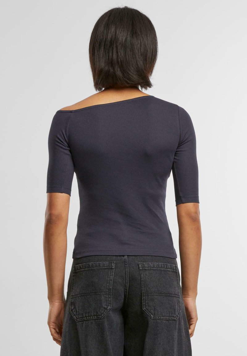 T-shirt Côtelé épaules Dénudées Urban Classics - 97% Coton, 3% élasthanne | Pour Femme