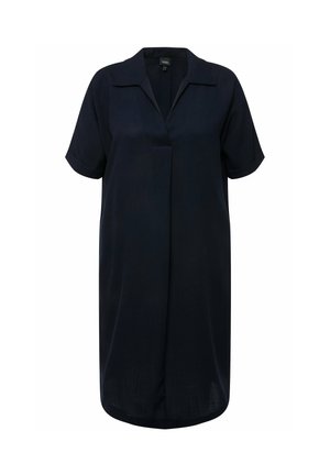 Ulla Popken COLLARED SHORT SLEEVE A-LINE - Freizeitkleid - navy blue