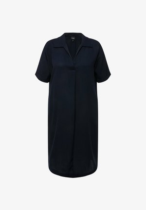 Ulla Popken, COLLARED SHORT SLEEVE A-LINE - Hverdagskjole - navy blue