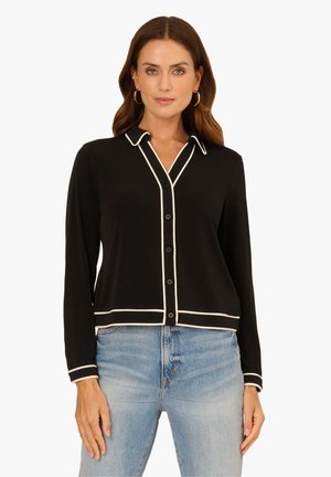 LONG SLEEVE CONTRAST EDGE BINDING - Hemdbluse - black_ivory