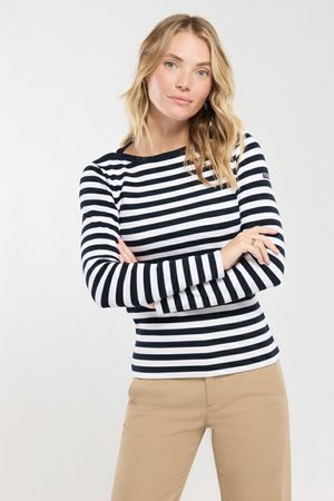 ERQUY MARINIÈRE - Camiseta de manga larga - rich navy/blanc
