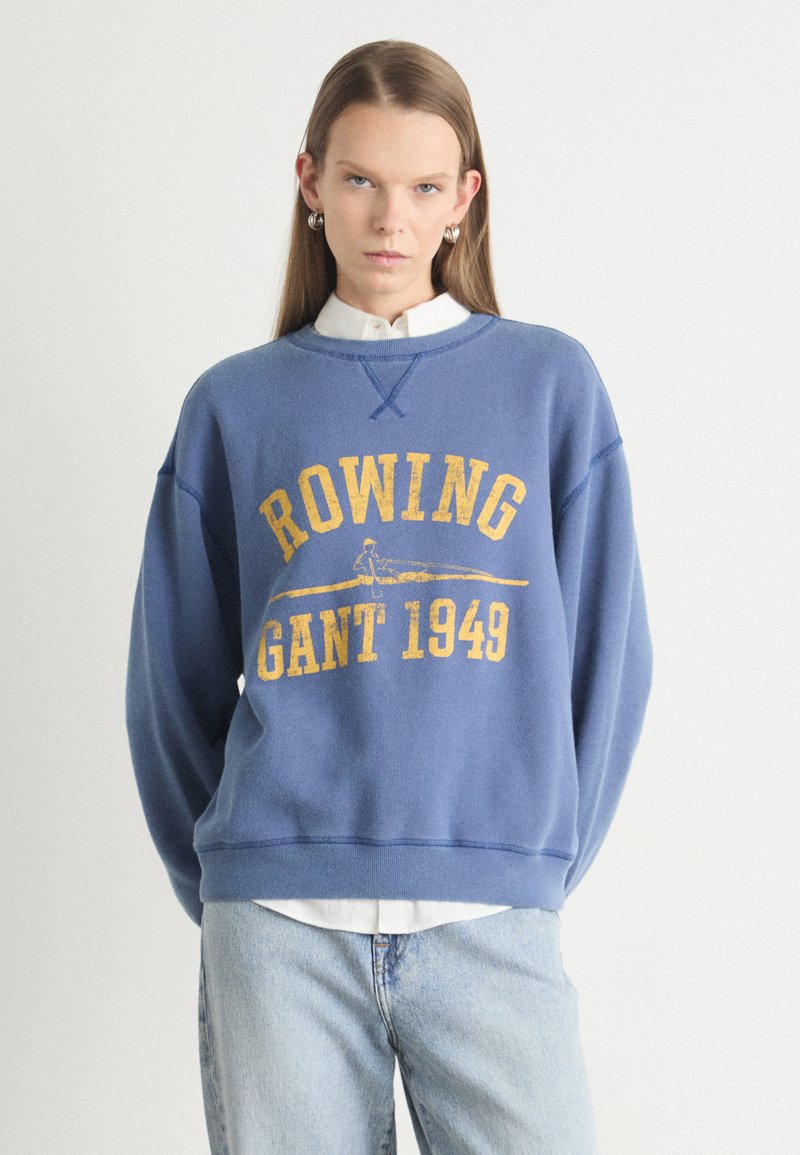 GANT GRAPHIC C-NECK - Sweatshirt - sailor navy