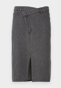 MILES MIDI SKIRT - Denim skirt - black denim