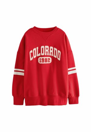 RELAXED FIT COLORADO AMERICAN CITY GRAPHIC VARSITY  - Sweatshirt - red