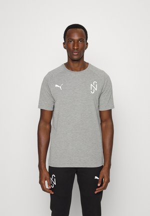 Puma NEYMAR JR EVOSTRIPE TEE - T-shirt con stampa - medium gray heather