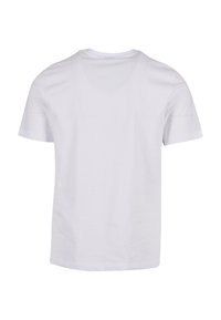 White short-sleeve t-shirt with a crew neck, made of smooth cotton fabric, featuring a classic straight cut and no visible patterns or details.