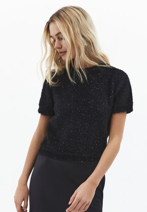 RAGLAN SLEEVE SHORT SLEEVE CREW NECK - T-shirt print - black