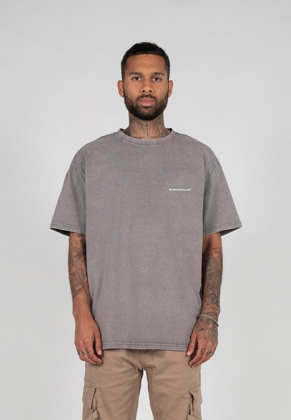 MÄNNER ALES TM ACID WASHED HEAVY  - T-Shirt basic - asphalt