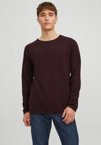 Jack & Jones JJEHILL CREW NECK  - Stickad tröja - port royale/black
