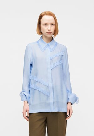 WIO FRINGES - Blúzka so zapínaním na gombíky - brunnera blue