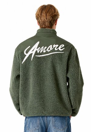 AMORE EMBROIDERY UNISEX - Fleecejas - khaki