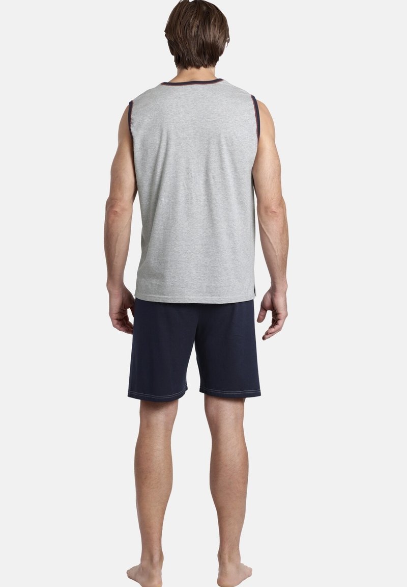 Herren Pyjamas | Jan Vanderstorm TJAREK Nachtwäsche Set grau blau/grau - PC69630 Herren Pyjamas | Jan Vanderstorm TJAREK Nachtwäsche Set grau blau/grau - PC69630