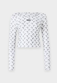 MOON PRINTED SECOND SKIN CROPPED - Pikkade varrukatega topp - optical white